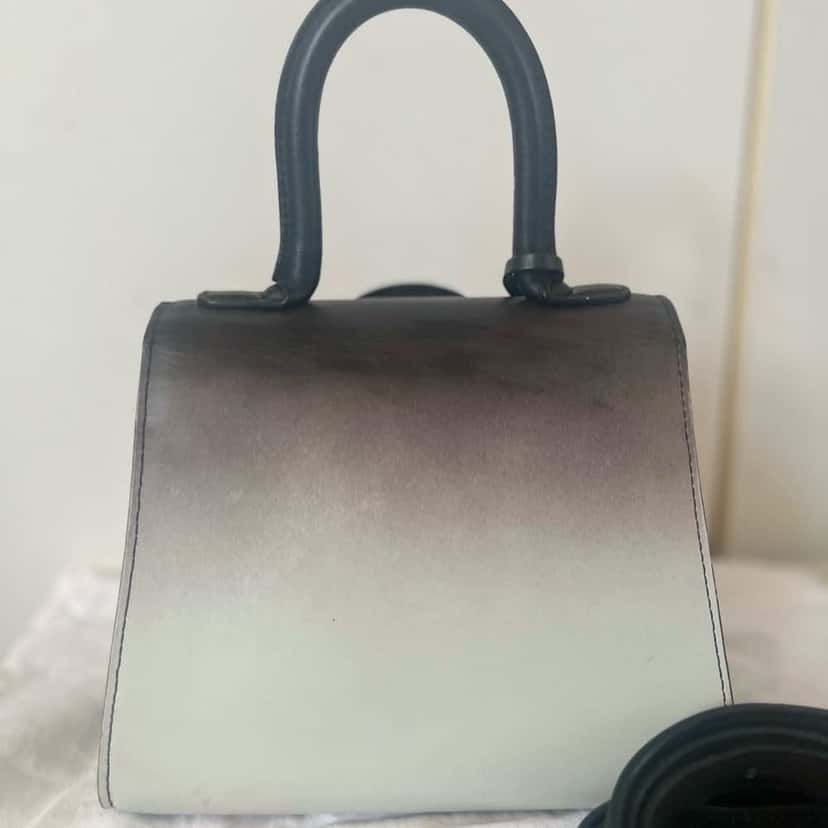 Delvaux Limited Ed. Mini Nuance Black Leather Palladium Good condition - Back View