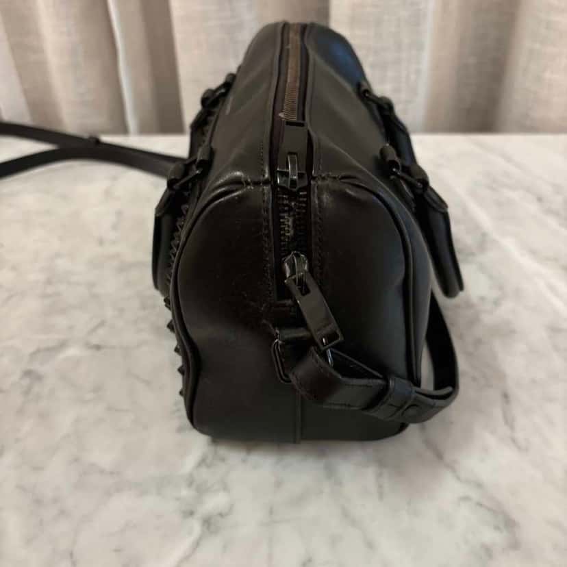 Saint Laurent Small Duffle Bag Black Leather Metal Very good condition - Back View