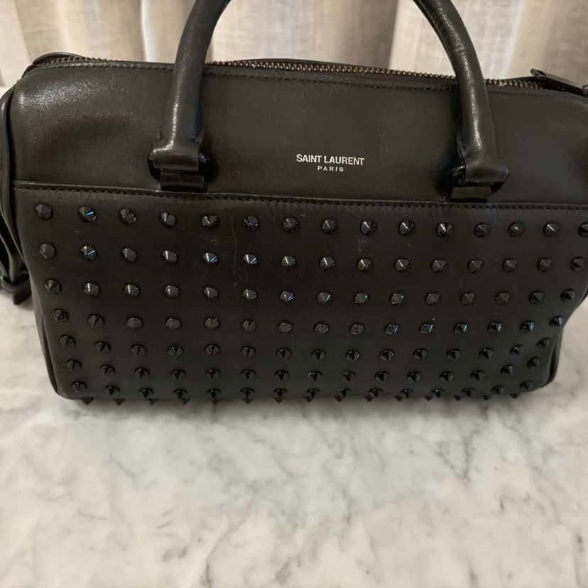 Saint Laurent Small Duffle Bag Black Leather Metal Very good condition - Model View
