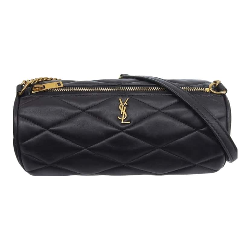 Saint Laurent Saint Laurent Tube Sade Black Leather Never worn, with tag - Front View