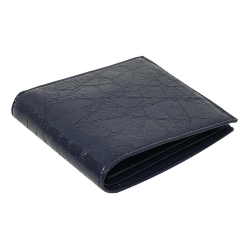 Balenciaga Balenciaga Cash Square Blue Arena Leather Bifold Wallet Blue Leather Never worn - Box View