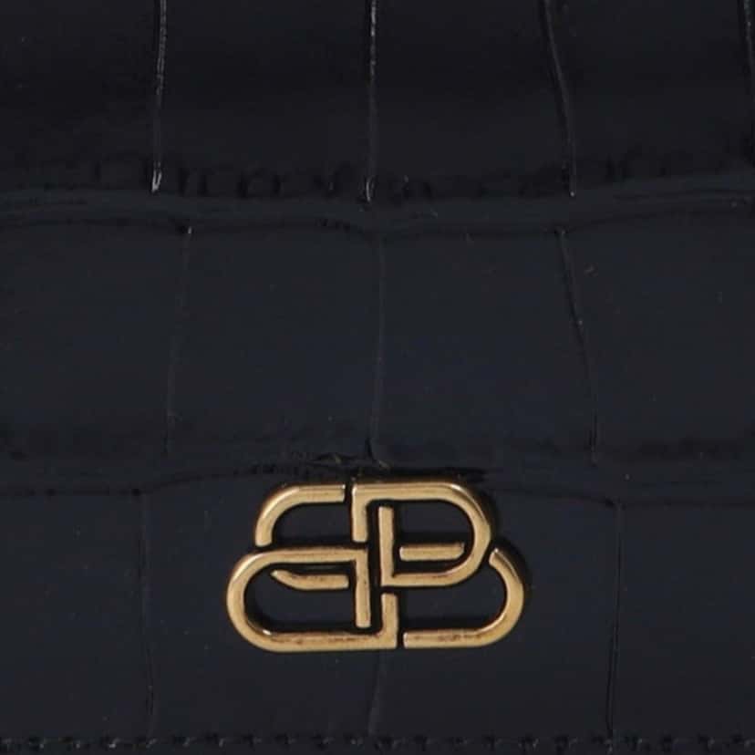 Balenciaga Balenciaga Black Calf Leather Crocodile Embossed Wallet Black Leather Never worn - Inside View