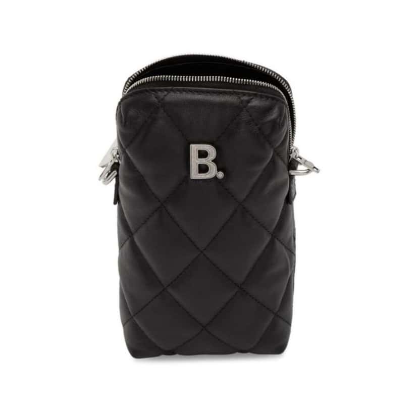 Balenciaga Balenciaga Touch Black Nappa Leather Quilted Puffy Bag Black Leather Never worn - Model View