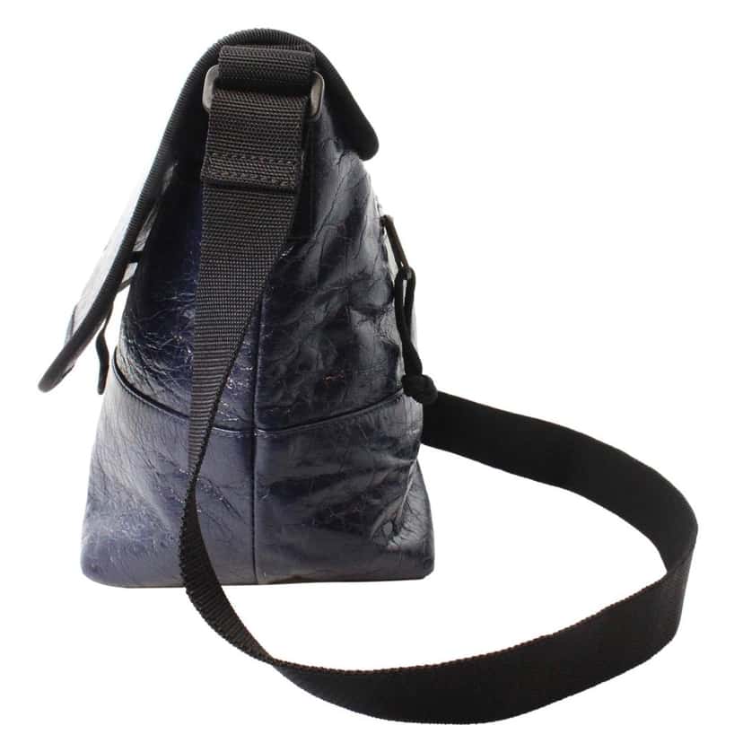 Balenciaga Balenciaga Arena Blue Lambskin Leather Flap Messenger Bag Black Leather Never worn - Inside View