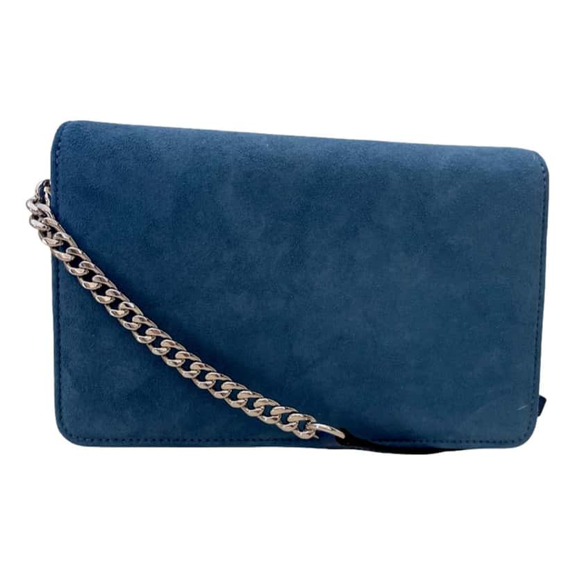 Jimmy Choo Jimmy Choo Kalina Parrot Blue Suede Chain Wallet Blue Suede Never worn - Box View