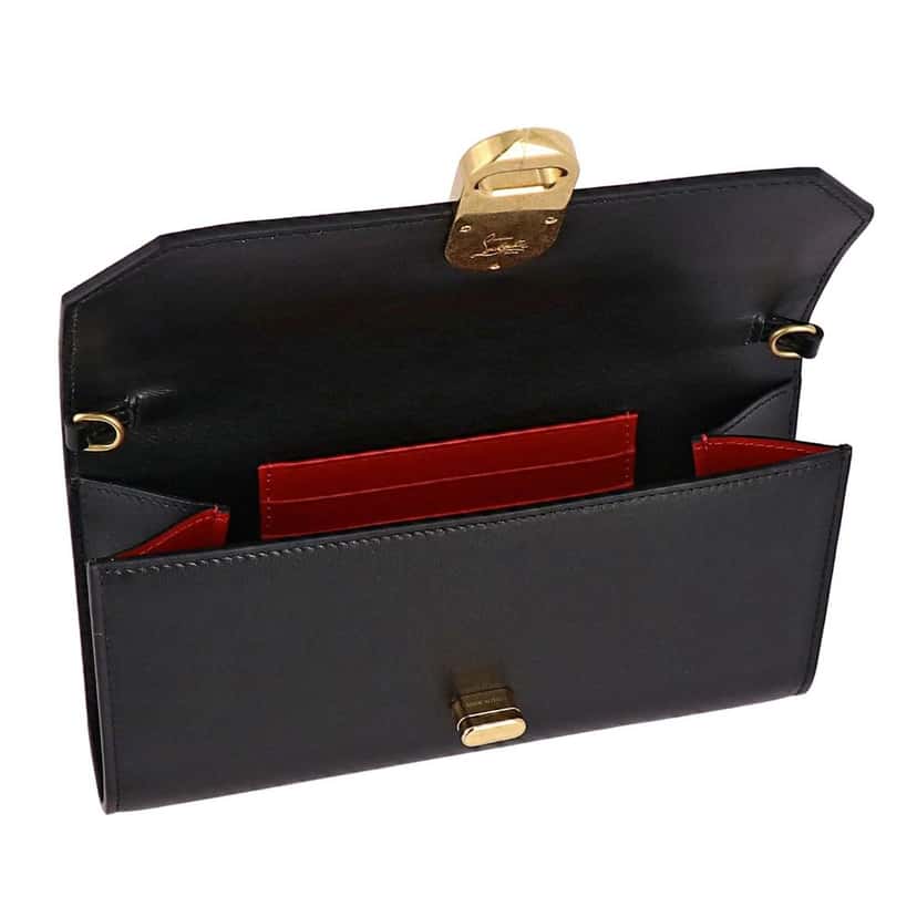 Christian Louboutin Christian Louboutin Elisa Black Paris Convertible Shoulder Belt Bag Black Leather Never worn - Back View