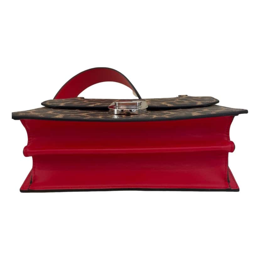 Christian Louboutin Christian Louboutin Elisa Calf Empire Leopard Leather Shoulder Crossbody Bag Brown Leather Never worn - Model View