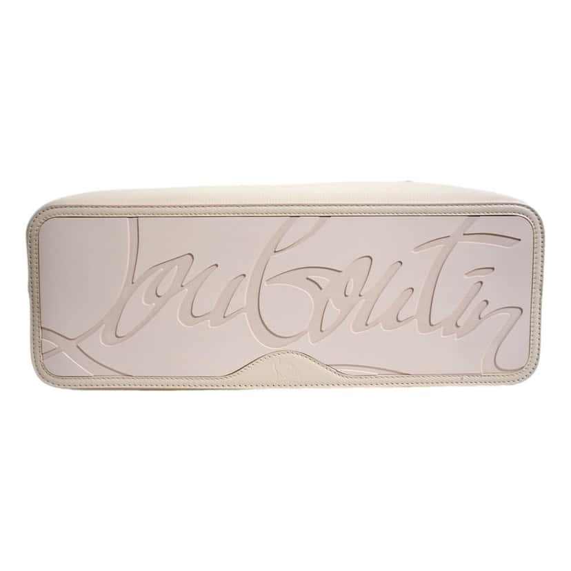 Christian Louboutin Christian Louboutin Cabata Spike Large Tote Leche Ivory Leather Shoulder Bag White Leather Never worn - Inside View