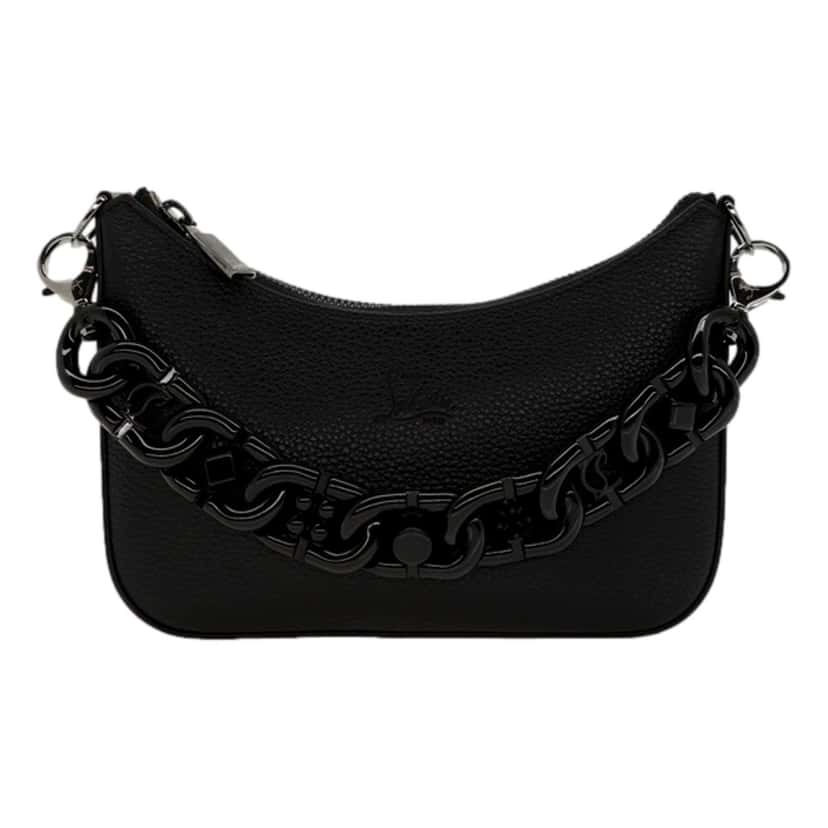 Christian Louboutin Christian Louboutin Loubila Chain Black Leather Mini Shoulder Bag Black Leather Never worn - Inside View