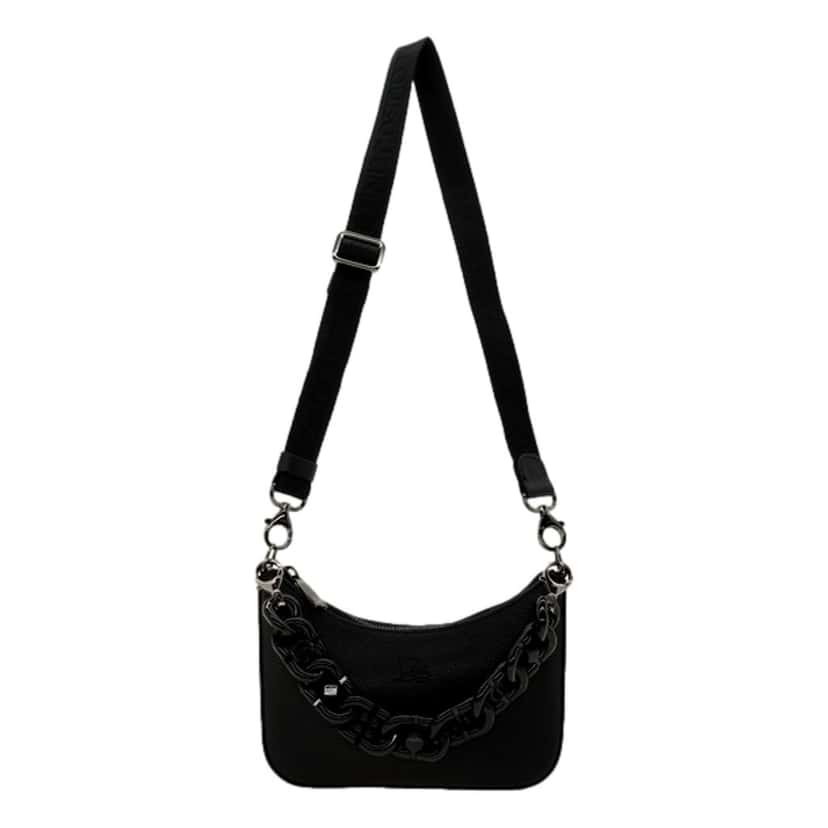 Christian Louboutin Christian Louboutin Loubila Chain Black Leather Mini Shoulder Bag Black Leather Never worn - Model View