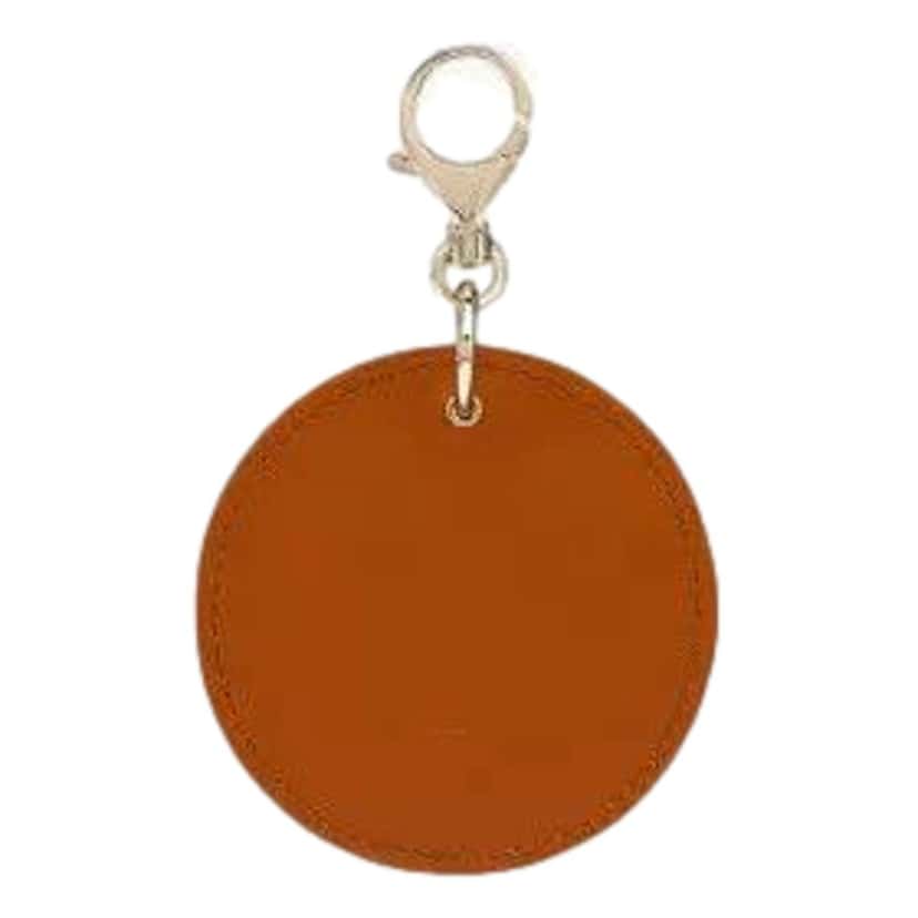 Christian Louboutin Christian Louboutin Round Leather Logo Brown Bag Charm Keychain Brown Leather Never worn - Back View