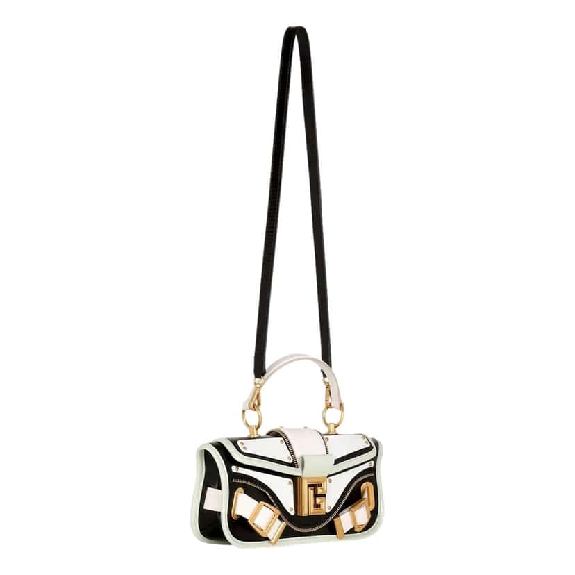 Balmain Balmain Blaze Mint Green Leather Baguette Top Handle Crossbody Bag Green Leather Never worn - Back View