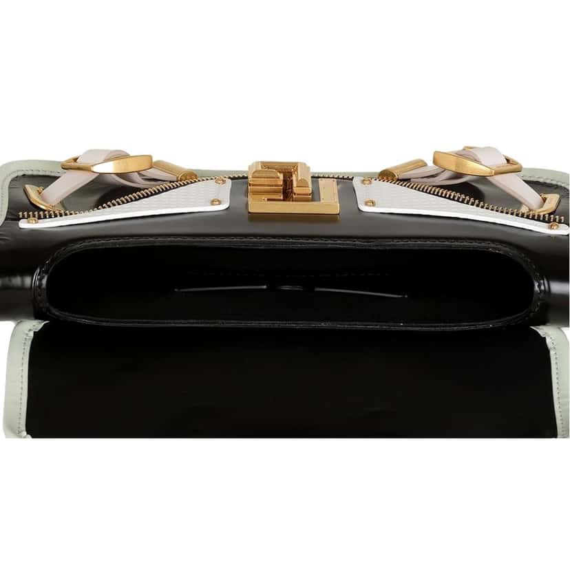 Balmain Balmain Blaze Mint Green Leather Baguette Top Handle Crossbody Bag Green Leather Never worn - Inside View