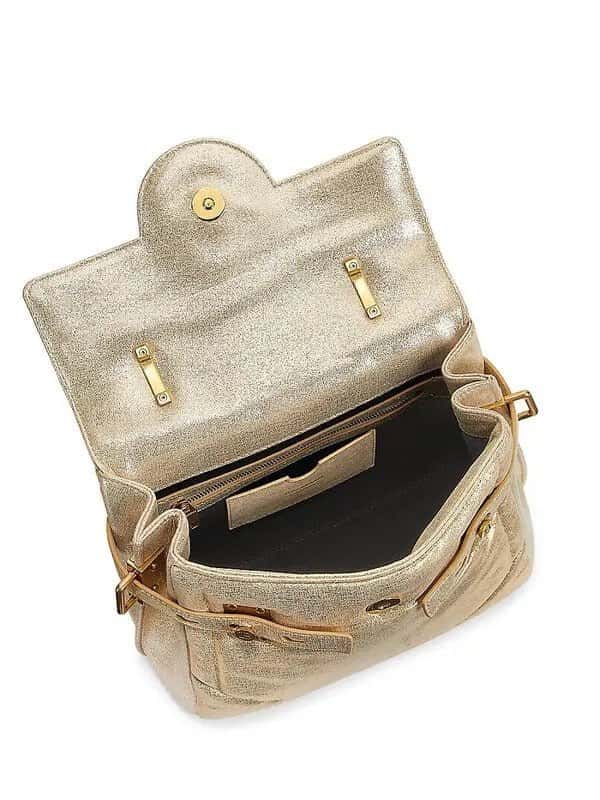 Balmain Balmain B-Buzz 23 Metallic Gold Tote Crossbody Shoulder Bag Calf Leather Gold Leather Never worn - Back View