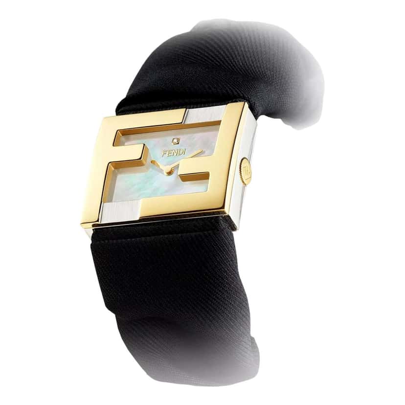 Fendi Fendi Fendimania Baguette Black Nylon Timepiece Watch Black Never worn - Back View