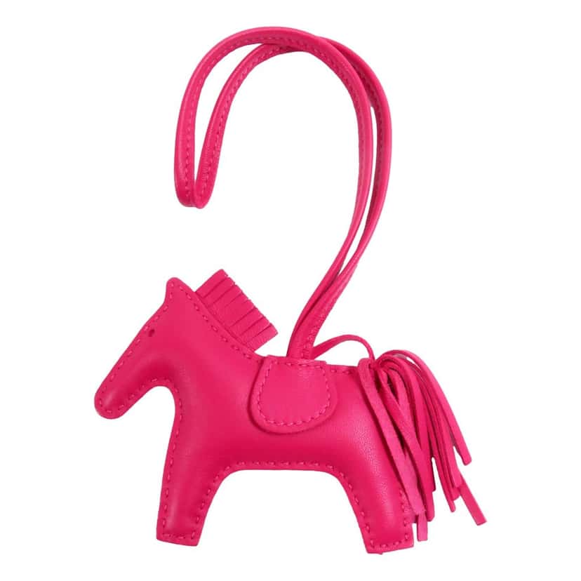 Hermès Hermes Rodeo Pink Soft Leather Horse Charm Keychain Pink Leather Good condition - Inside View