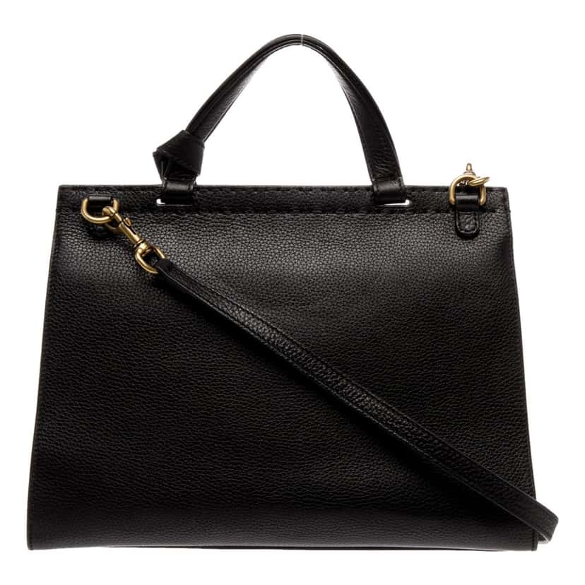 Gucci Gucci GG Marmont Black Calfskin Top Handle Satchel Handbag Black Leather Good condition - Inside View