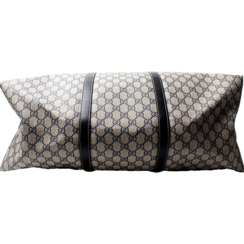 Gucci Gucci GG Supreme Coated Canvas Blue Extra Large Joy Tote Overnight Bag Blue Leather Good condition - Model View