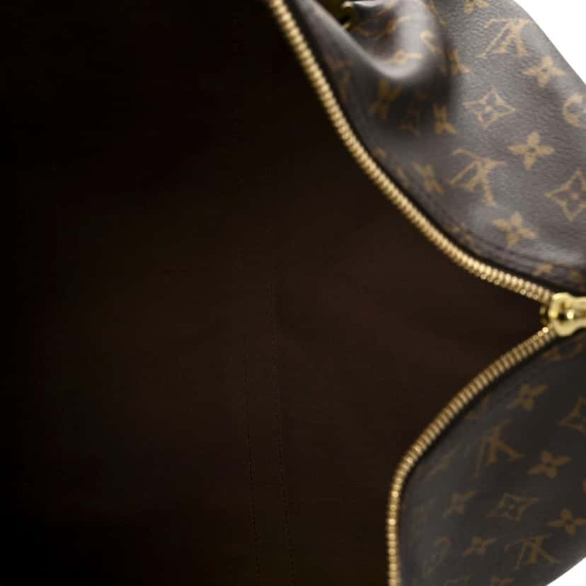 Louis Vuitton Louis Vuitton Keepall 55 Monogram Canvas Duffle Bag Brown Leather Good condition - Model View