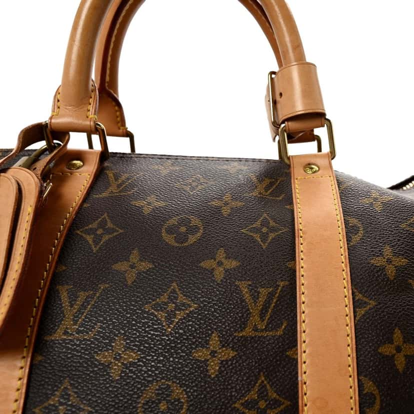 Louis Vuitton Louis Vuitton Keepall 55 Monogram Canvas Duffle Bag Brown Leather Good condition - Box View