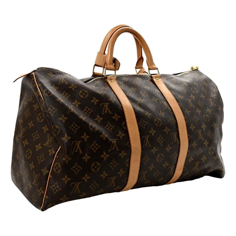 Louis Vuitton Louis Vuitton Keepall 55 Monogram Canvas Duffle Bag Brown Canvas Good condition - Back View