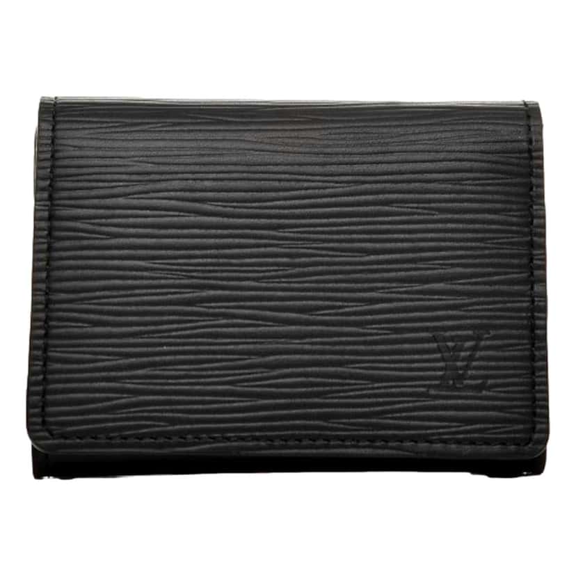 Louis Vuitton Louis Vuitton Envelope Carte de Visite Black Epi Leather Black Leather Good condition - Front View