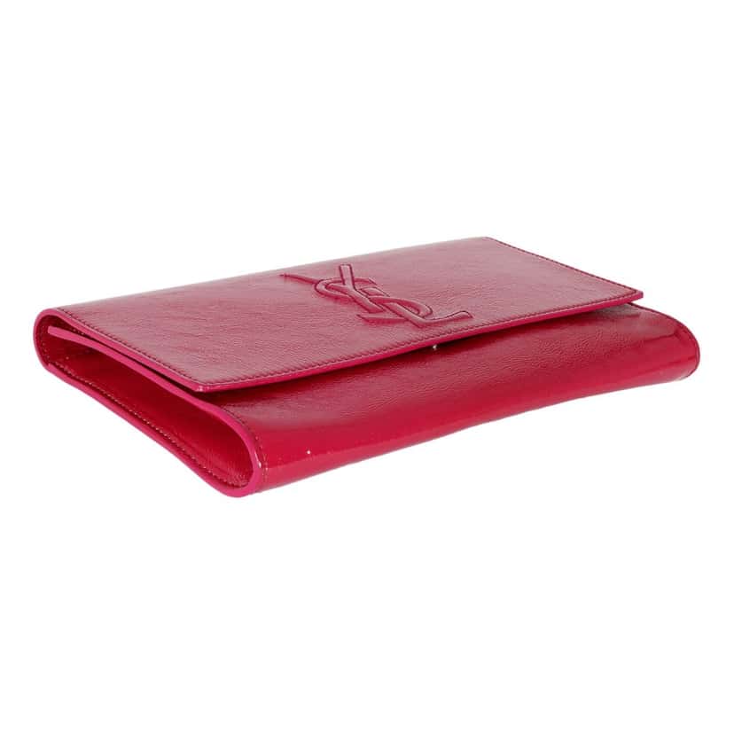 Saint Laurent Yves Saint Laurent Belle de Jour Pink Patent Leather Clutch Pink Leather Good condition - Box View