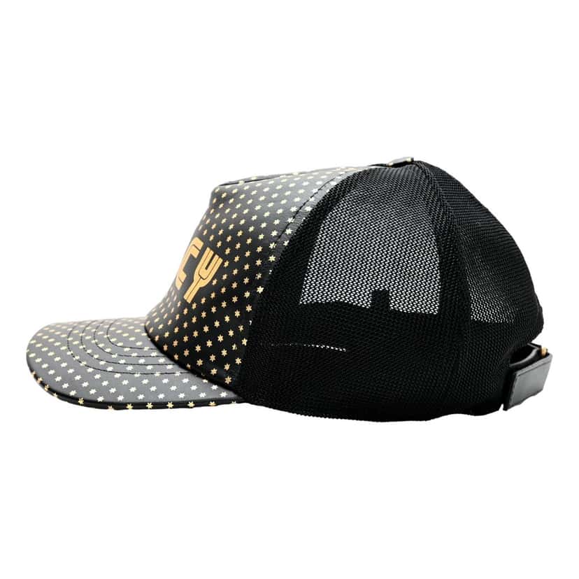 Gucci Gucci x Sega Guccy Stars Black Gold Leather Hat Black Leather Good condition - Box View