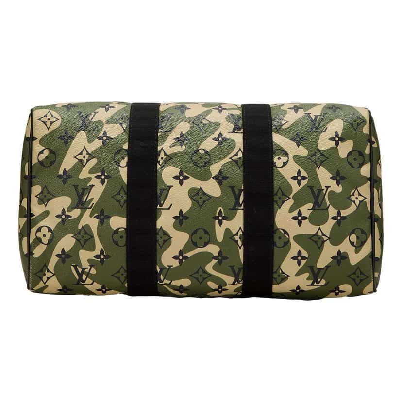 Louis Vuitton Louis Vuitton x Takashi Murakami Monogramouflage Speedy 35 Duffle Handbag Green Leather Good condition - Model View