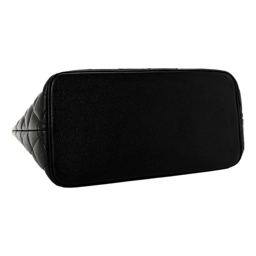 Chanel Chanel Medallion Tote in Black Quilted Caviar Leather Black Leather Good condition - Inside View