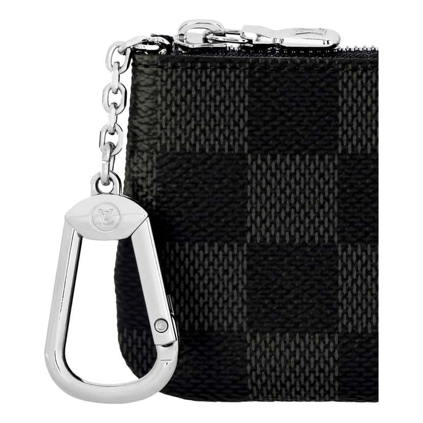 Louis Vuitton Louis Vuitton Key Pouch Damier Graphite Canvas Black Leather Good condition - Box View