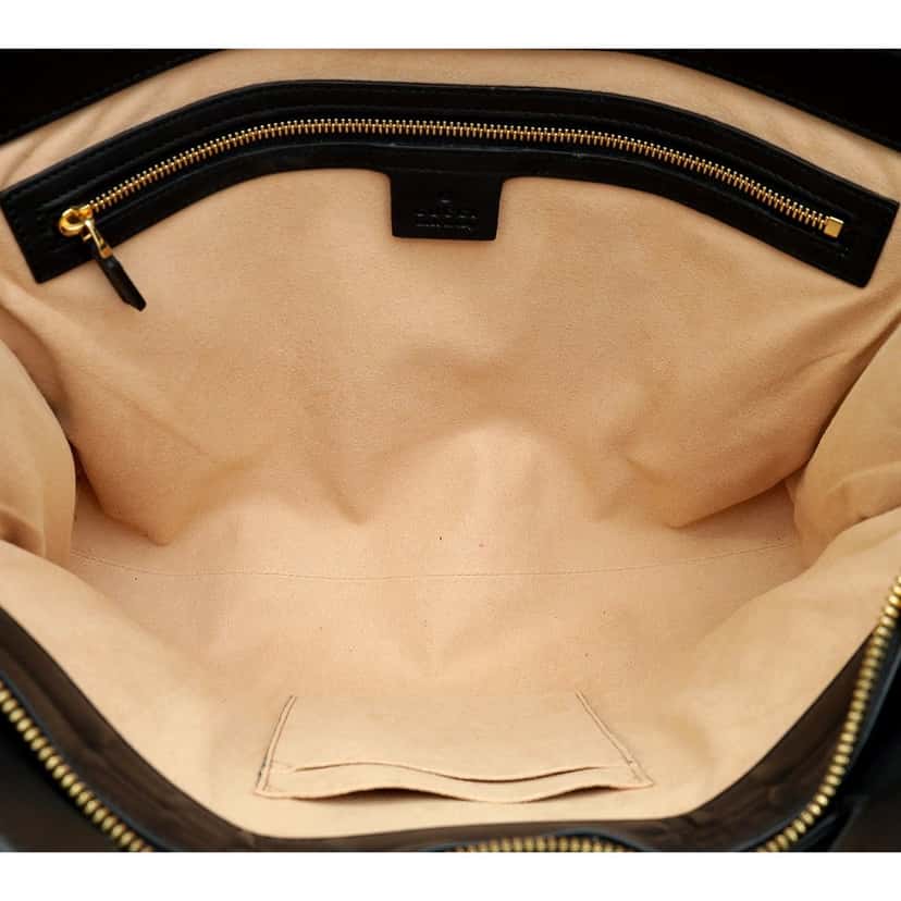 Gucci Gucci Ophidia Bicolor Red Suede Black Leather Slip Handle Tote Bag Red Suede Good condition - Model View