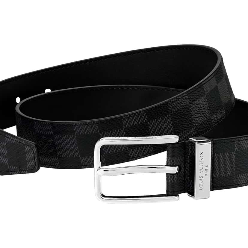 Louis Vuitton Louis Vuitton Pont Neuf 35mm Belt Damier Graphite Canvas 95 Grey Canvas Good condition - Model View