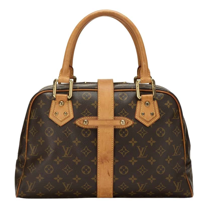Louis Vuitton Louis Vuitton Manhattan GM Shoulder Bag in Monogram Canvas with Leather Trim Brown Leather Good condition - Back View