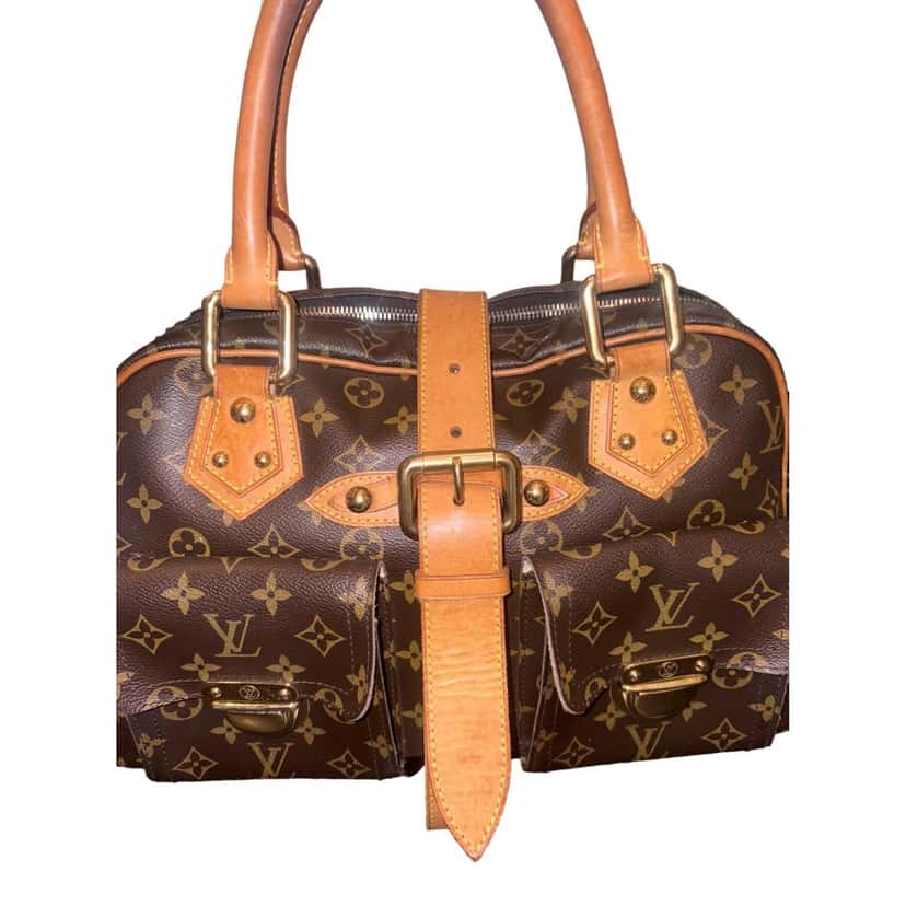 Louis Vuitton Louis Vuitton Manhattan GM Shoulder Bag in Monogram Canvas with Leather Trim Brown Leather Good condition - Inside View