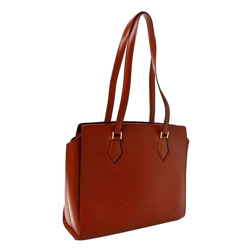 Louis Vuitton Louis Vuitton Duplex Shoulder Bag Tote in Kenyan Fawn Epi Leather Brown Leather Good condition - Back View