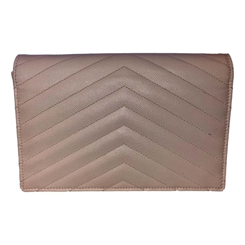 Saint Laurent Saint Laurent Cassandre Envelope Chain Wallet Crossbody Bag in Crema White White Leather Good condition - Box View