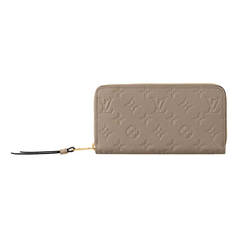 Louis Vuitton Louis Vuitton Zippy Empreinte Embossed Leather Wallet in Turtledove Gray Grey Leather Good condition - Front View