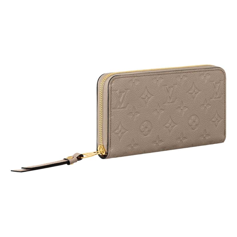 Louis Vuitton Louis Vuitton Zippy Empreinte Embossed Leather Wallet in Turtledove Gray Grey Leather Good condition - Back View