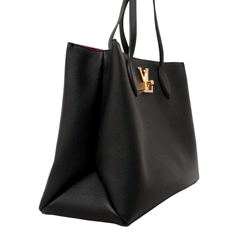 Louis Vuitton Louis Vuitton Lockme Shopper Tote Grained Leather Noir Black with Gold Hardware Black Leather Good condition - Inside View