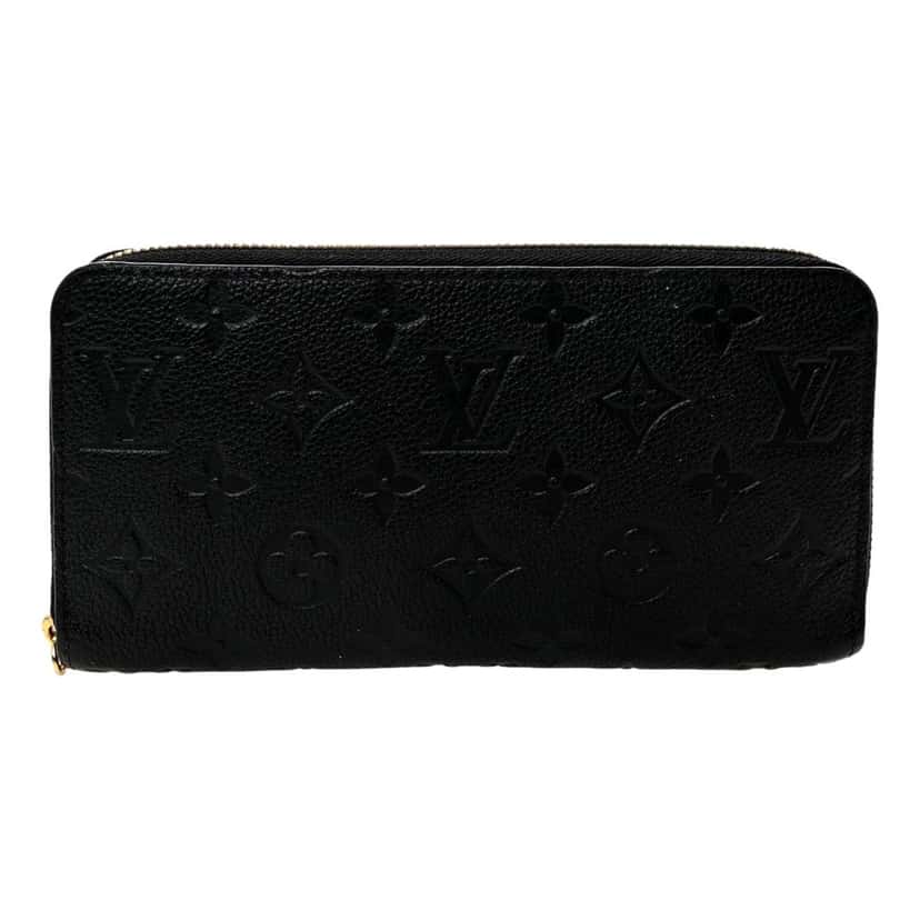Louis Vuitton Louis Vuitton Zippy Empreinte Embossed Leather Wallet in Noir Black Black Leather Good condition - Front View