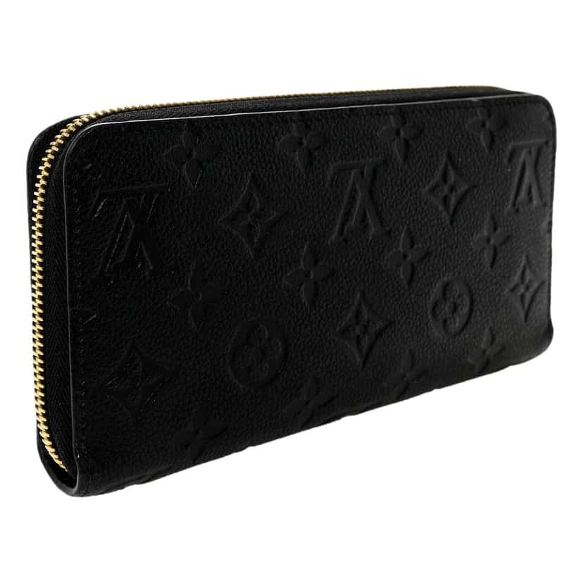 Louis Vuitton Louis Vuitton Zippy Empreinte Embossed Leather Wallet in Noir Black Black Leather Good condition - Back View