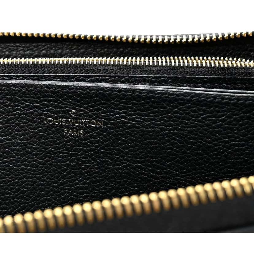 Louis Vuitton Louis Vuitton Zippy Empreinte Embossed Leather Wallet in Noir Black Black Leather Good condition - Box View