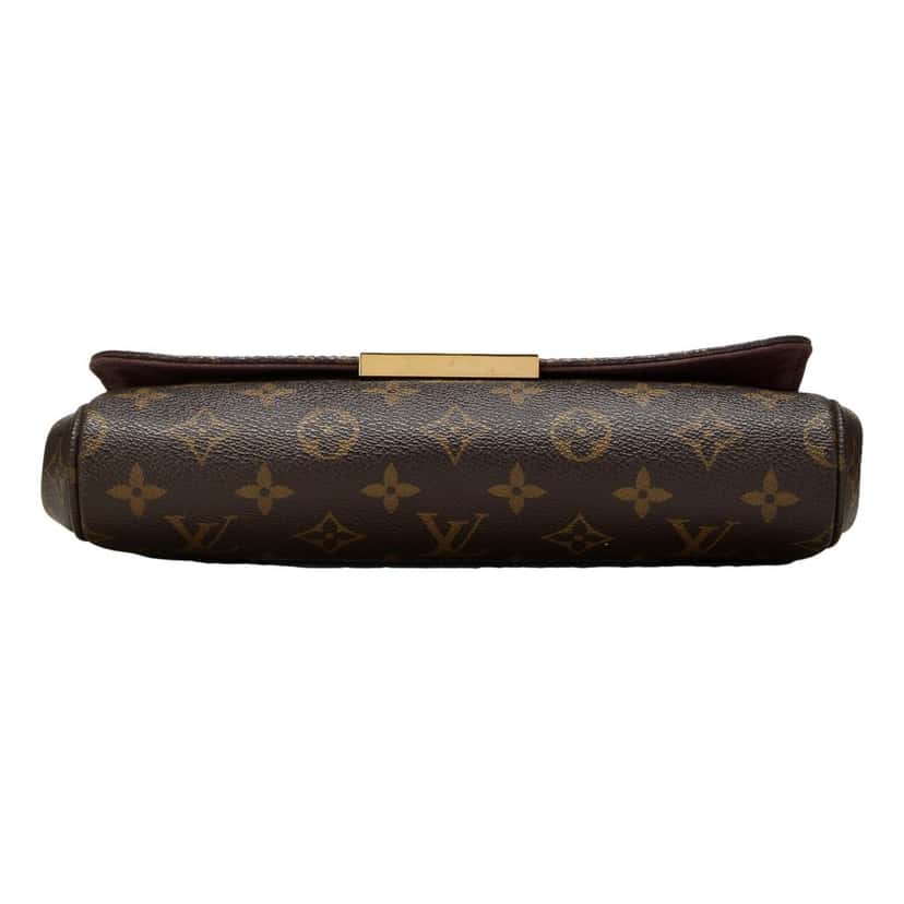 Louis Vuitton Louis Vuitton Monogram Canvas Favorite MM Shoulder Bag Brown Leather Good condition - Inside View