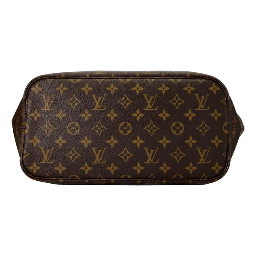 Louis Vuitton Louis Vuitton Neverfull MM Monogram Canvas Tote Brown Leather Good condition - Back View