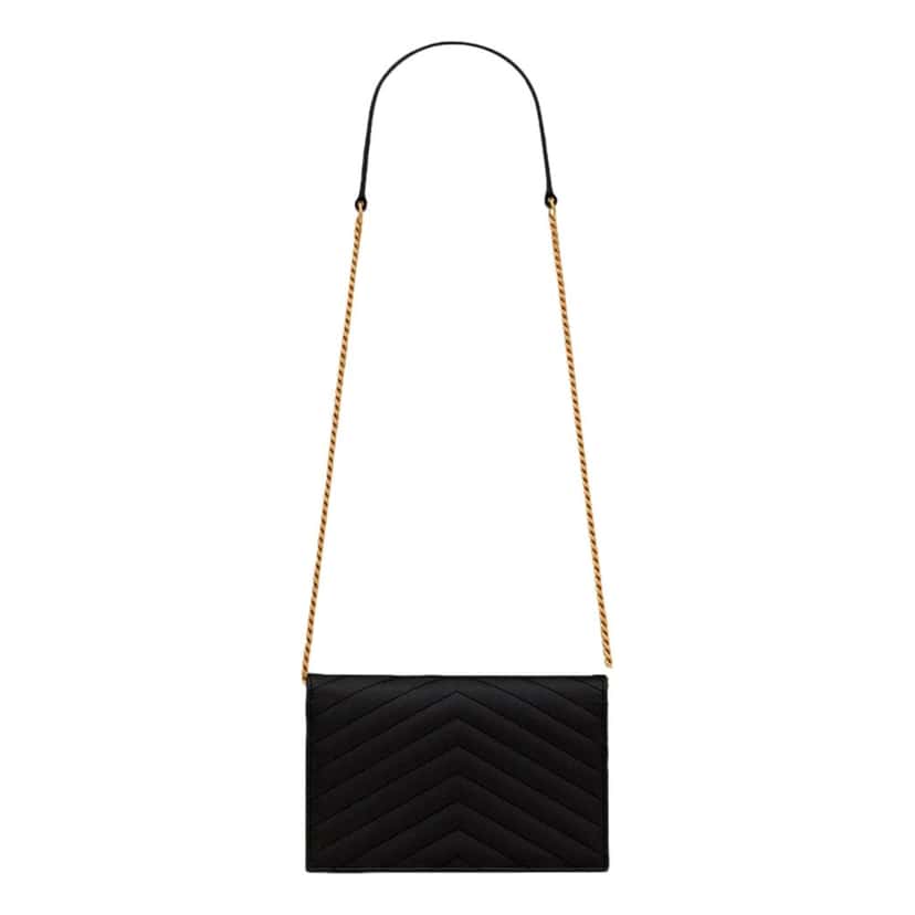 Saint Laurent Saint Laurent Cassandre Envelope Chain Crossbody Bag Black Leather Good condition - Inside View