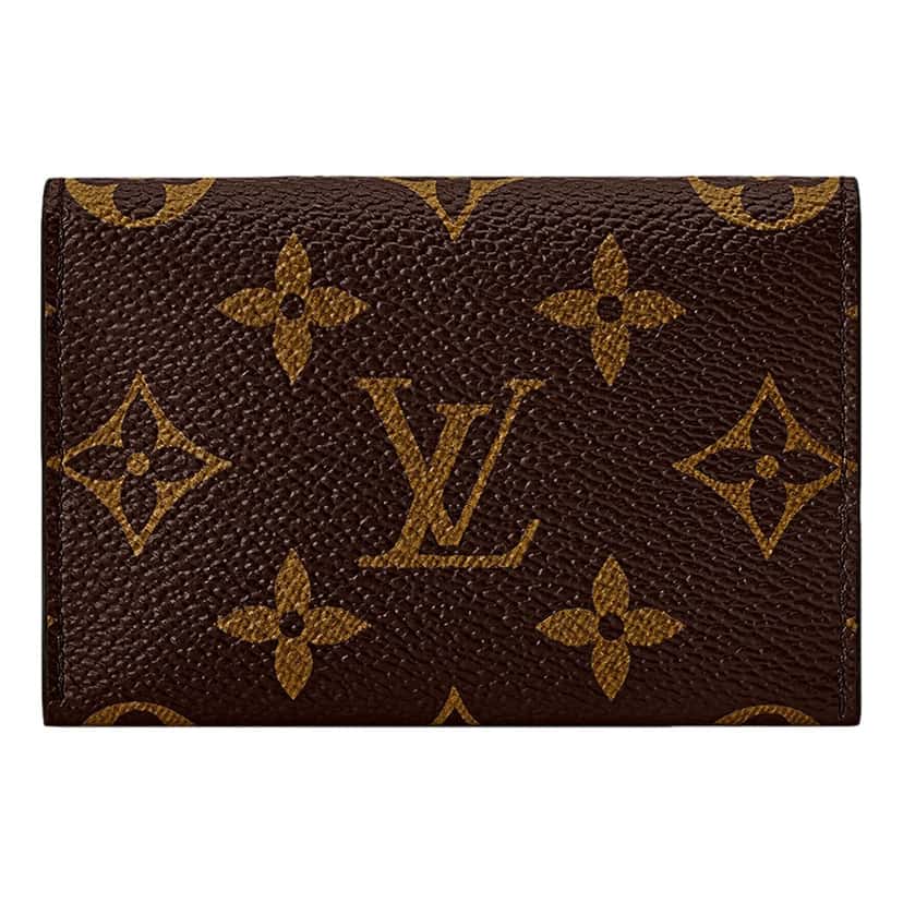 Louis Vuitton Louis Vuitton Monogram Slim Card Holder Wallet Blue and Silver Brown Canvas Good condition - Front View