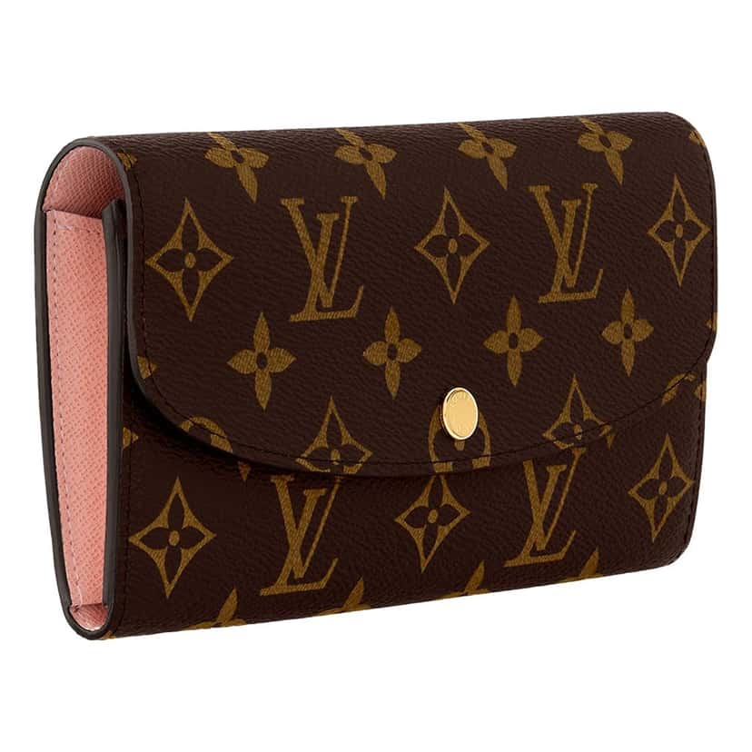 Louis Vuitton Louis Vuitton Emilie Wallet Monogram Canvas in Rose Ballerine Brown Leather Good condition - Back View
