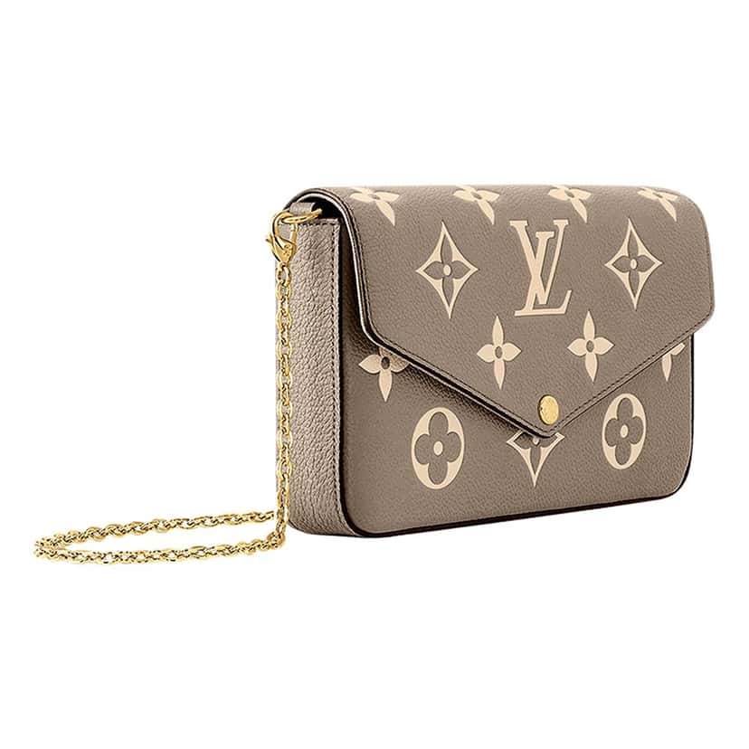 Louis Vuitton Louis Vuitton Pochette Felicie Monogram Empreinte Leather in Gray Other Leather Good condition - Inside View