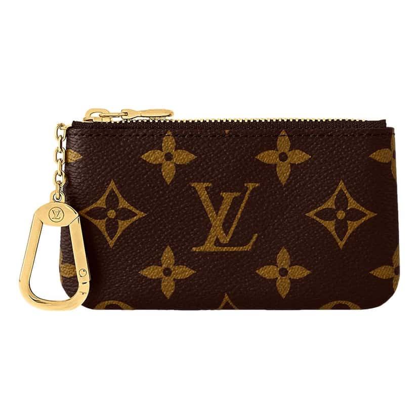 Louis Vuitton Louis Vuitton Monogram Coated Canvas Key Pouch Brown Brown Canvas Good condition - Front View